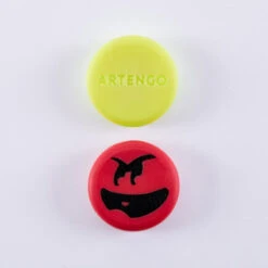 Artengo Antivibrateur De Tennis - FUN *2 Rouge Jaune -Arten Tennis Magasin antivibrateur de tennis fun 2 rouge jaune 3