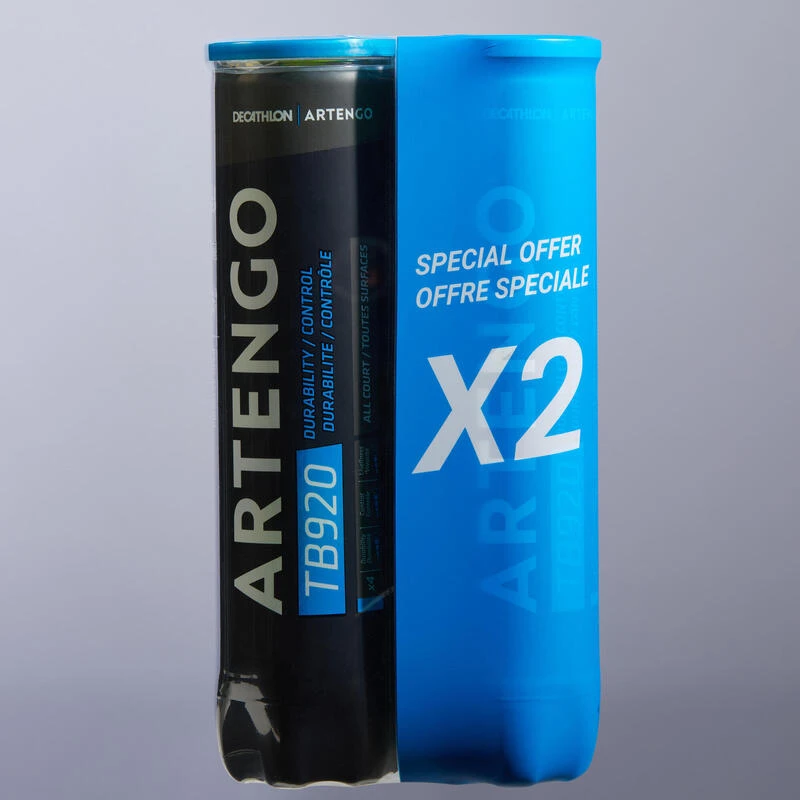 Artengo BALLE DE TENNIS TB 920 *4 BIPACK JAUNE POLYVALENTE 5 Artengo BALLE DE TENNIS TB 920 *4 BIPACK JAUNE POLYVALENTE – Image 5