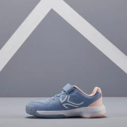 Artengo CHAUSSURE DE TENNIS ENFANT TS530 SCRATCH GRIS ROSE -Arten Tennis Magasin chaussure de tennis enfant ts530 scratch gris rose 2