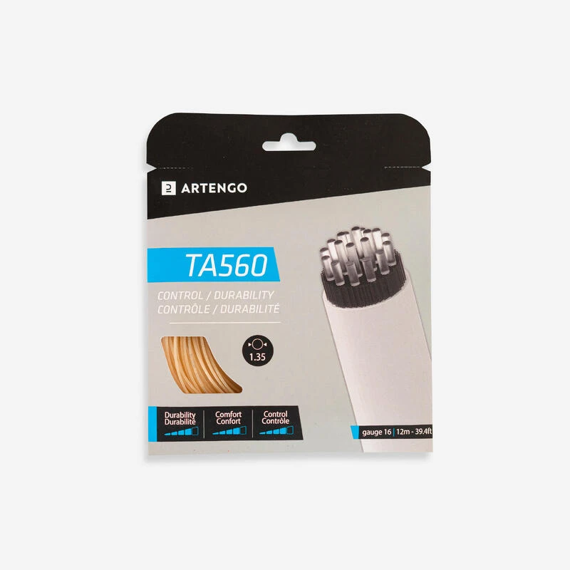 Artengo CORDAGE DE TENNIS MULTIFILAMENTS TA 560 CONTROL 1,35mm BEIGE 1 Artengo CORDAGE DE TENNIS MULTIFILAMENTS TA 560 CONTROL 1,35mm BEIGE
