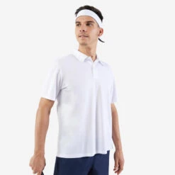 Artengo Polo De Tennis Manches Courtes Homme - Essential Blanc