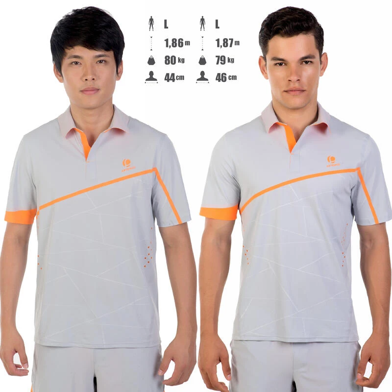 Artengo POLO HOMME 990 GRIS TENNIS BADMINTON PADEL PING PONG SQUASH 2 Artengo POLO HOMME 990 GRIS TENNIS BADMINTON PADEL PING PONG SQUASH – Image 2
