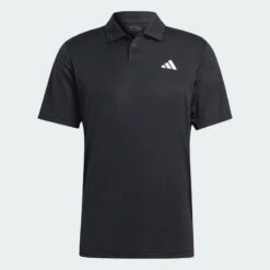 POLO TENNIS MANCHES COURTES HOMME - ADIDAS POLO CLUB NOIR -Arten Tennis Magasin polo tennis manches courtes homme adidas polo club noir 5