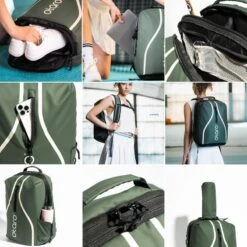 Sac à Dos Tennis Avec Compartiment Pour 1-2 Raquettes | 32L - Vert Wimbledon -Arten Tennis Magasin sac a dos tennis avec compartiment pour 1 2 raquettes 32l vert wimbledon 5
