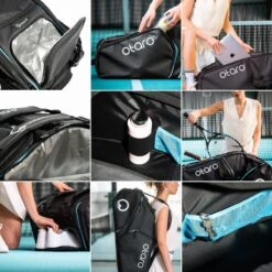 Sac De Tennis Avec Compartiment à Chaussures Pour 4-8 Raquettes | 82L Noir Bleu -Arten Tennis Magasin sac de tennis avec compartiment a chaussures pour 4 8 raquettes 82l noir bleu 5