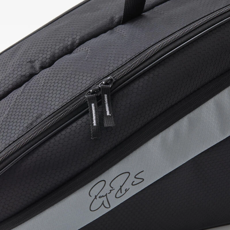 Sac De Tennis - Wilson RF TEAM 6 Raquettes Roger Federer Noir Gris 4 Sac De Tennis - Wilson RF TEAM 6 Raquettes Roger Federer Noir Gris – Image 4