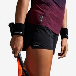 Artengo Short Tennis Light 2 En 1 Femme - Light 900 Noir