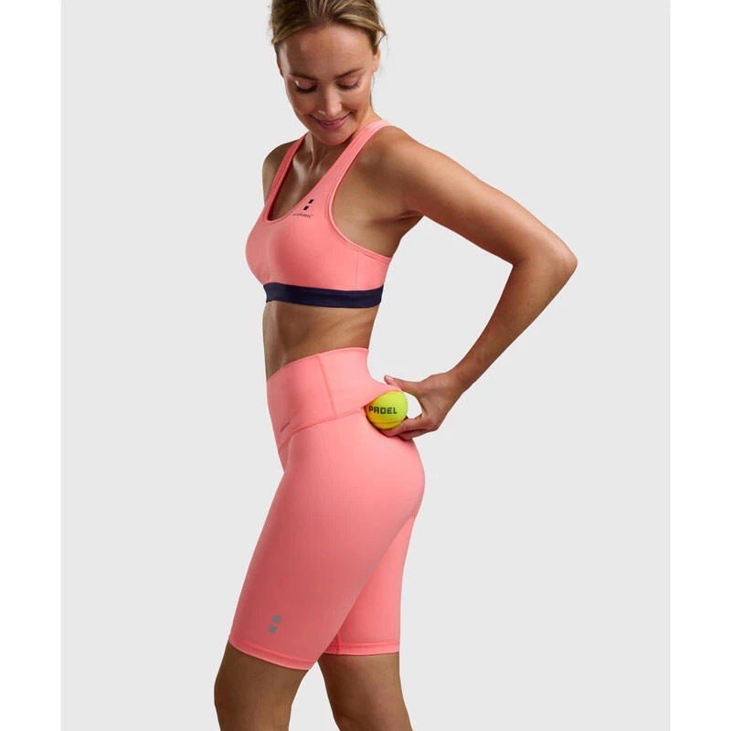 Smart Legging Short De Tennis/Padel Avec Poche à Balle Femme Melon 2 Smart Legging Short De Tennis/Padel Avec Poche à Balle Femme Melon – Image 2