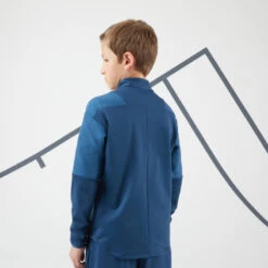 Artengo T-shirt De Tennis Manches Longues Thermic Garçon 1/2 Zip Turquoise -Arten Tennis Magasin t shirt de tennis manches longues thermic garcon 12 zip turquoise 3